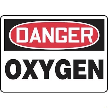 Accuform OSHA DANGER SAFETY SIGN OXYGEN 14 in MCHL214XT